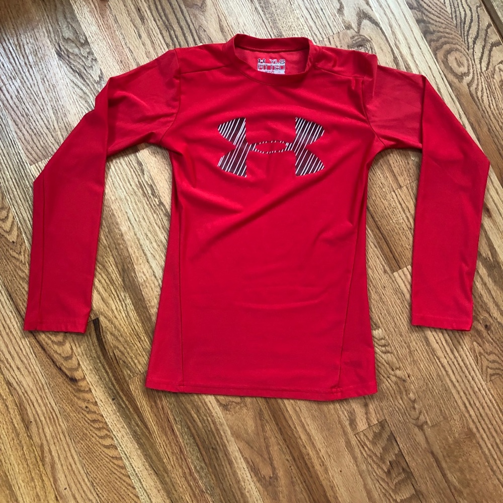 Under Armour YLG Red Compression Longsleeve